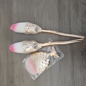 Pink and Gold Makeup Brush Set